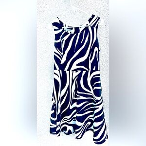 Satin zebra print dress